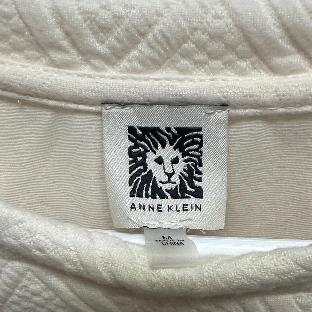 Anne Klein Ivory Textured Knit Top - Picture 2 of 5